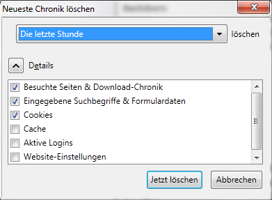 Firefox: Neueste Chronik lschen